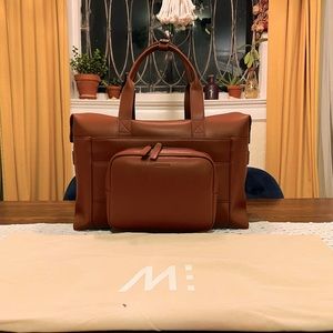 Brand New! Monos Metro Duffel in Mahogany Vegan Leather + Metro Classic Kit